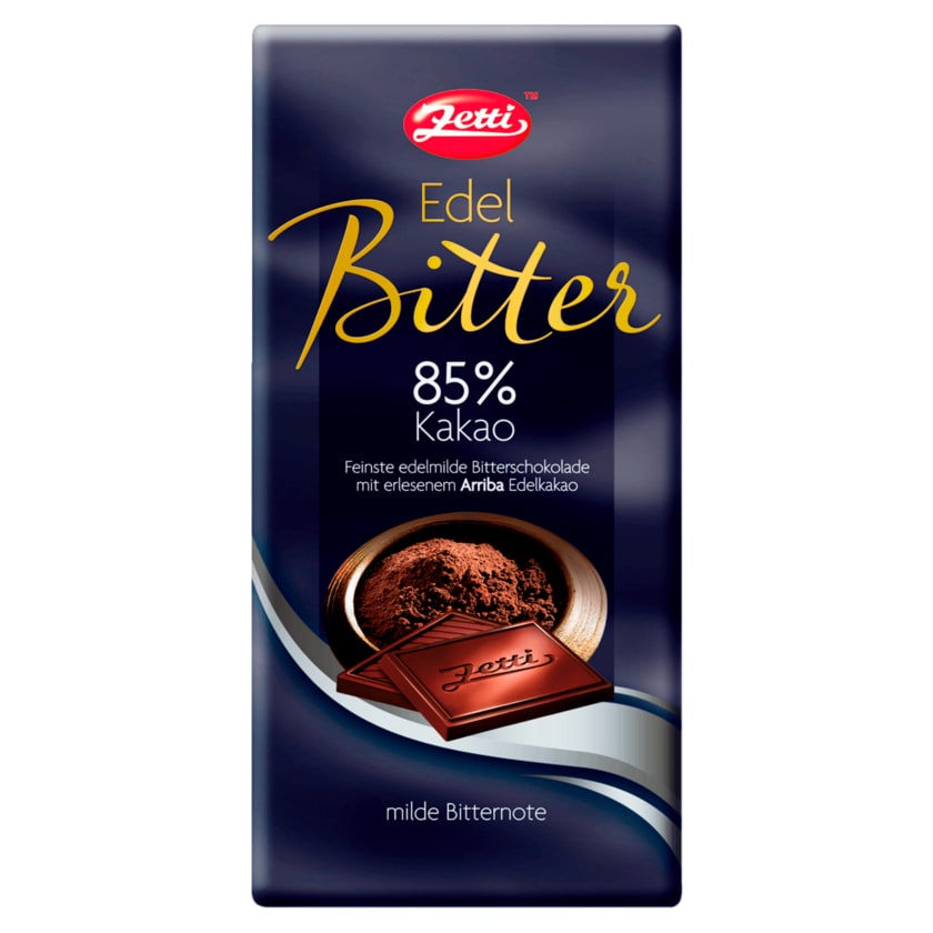 Zetti Schokolade Edel Bitter 85% Kakao 100g